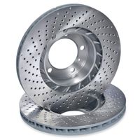 Par Disco Freio Dianteiro Perfurado Brembo Porsche 911 Carrera Cabrio 997 3.6 2008-2011