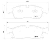 Pastilha Freio Dianteira Brembo Mercedes Gle400 2015-2018