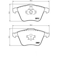 Pastilha Freio Dianteira Brembo Volvo V40 2012-2019