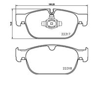 Pastilha Freio Dianteira Brembo Volvo V60 2018-2020