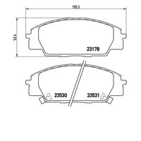 Pastilha Freio Dianteira Brembo Honda Civic 2.0 16v 2007-2011