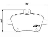 Pastilha Freio Traseira Brembo Mercedes Cla250 C117 2013-2019