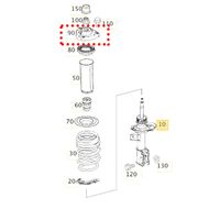 Coxim Amortecedor Dianteiro Bbi Germany Mercedes Gla250 X156 2013-2019