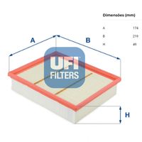 Filtro Ar Motor Ufi Mercedes B170 W245 2005-2011