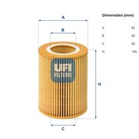 Filtro Oleo Motor Ufi Bmw 330 E46 2000-2004