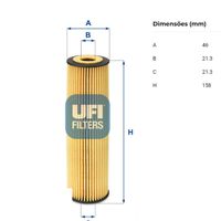 Filtro Oleo Motor Ufi Mercedes C180 W204 V 2007-2014