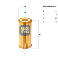 Filtro Oleo Motor Ufi Audi Q5 Tfsi 2.0 16v 2009-2017