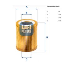 Filtro Oleo Motor Ufi Bmw 116 F20, F21 1.6 16v N13 2012-2019