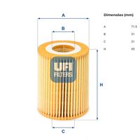 Filtro Oleo Motor Ufi Mercedes Cls350 C218 V 2012-2017