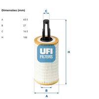 Filtro Oleo Motor Ufi Mercedes Cls350 C218 V 2010-2017