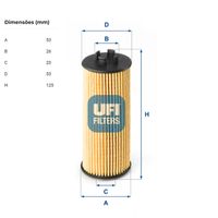 Filtro Oleo Motor Ufi Bmw 225 F45 2013-2019