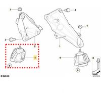 Coxim Motor Direito Bbi Germany Bmw 118 E81, E87 2010-2011