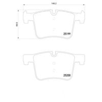 Pastilha Dianteira Brembo Bmw 328 F30 2011-2018