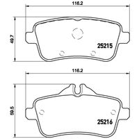 Pastilha Traseira Brembo Mercedes Gla45 Amg X156 2014-2019