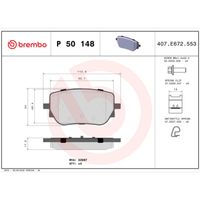 Pastilha Traseira Brembo Mercedes Glb200 X247 2018-2023