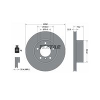 DISCO DIANTEIRO TEXTAR BMW 118 2.0 E81 2006 2011