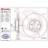 Par Disco Freio Dianteiro Brembo Range Rover Iv 2012-2023