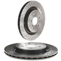 Par Disco Freio Traseiro Perfurado Brembo Mercedes Gla45 Amg X156 2014-2019