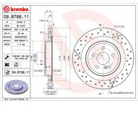 Par Disco Freio Traseiro Perfurado Brembo Mercedes Gla45 Amg X156 2014-2019