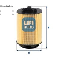 Filtro Ar Motor Ufi Mercedes C180 W204 1.6 16v 2008-2014