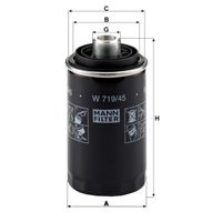 Filtro ÓLeo Motor Mann-Filter Audi A4 2.0 16v Gasolina 2008-2016
