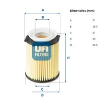 Filtro Oleo Motor Ufi Mercedes C250 W205 2.0 16v M274 2015-2019