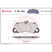Pastilha Dianteira Brembo Porsche Cayenne Turbo S E-Hybrid 4.0 2021-2024