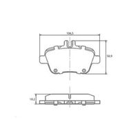 Pastilha Freio Traseira Cêramica Ferodo Mercedes B200 W246 2011-2018