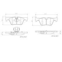 Pastilha Freio Traseira Cêramica Brembo Bmw 220 F22, F23 V 2014-2017