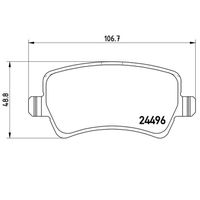 Pastilha Freio Traseira Brembo Volvo V70 2007-2012