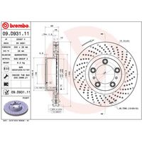 Par Disco Freio Dianteiro Direito Perfurado Brembo Porsche Cayman Gts 3.4 2014-2016