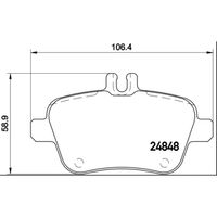 Pastilha Traseira Brembo Mercedes Gla180 X156 2014-2019