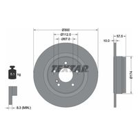 Par Disco Freio Traseiro Textar Mercedes C250 Cgi W204 2009-2014