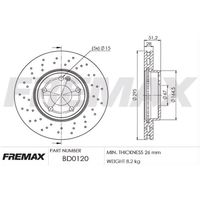 Par Disco Freio Dianteiro Fremax Mercedes Cla200 C117 1.6 2013-2017